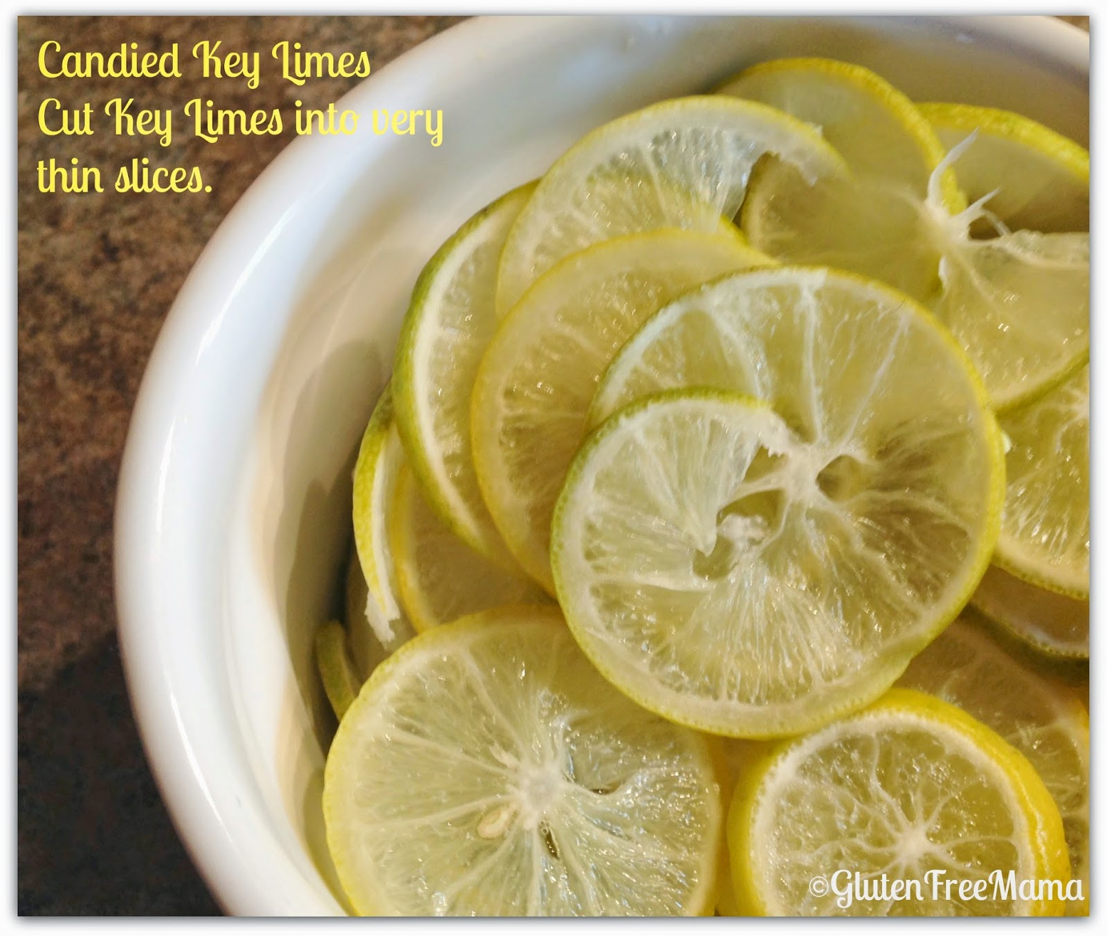 Key Lime Bars with Candied Key Limes Gluten Free and Dairy Free