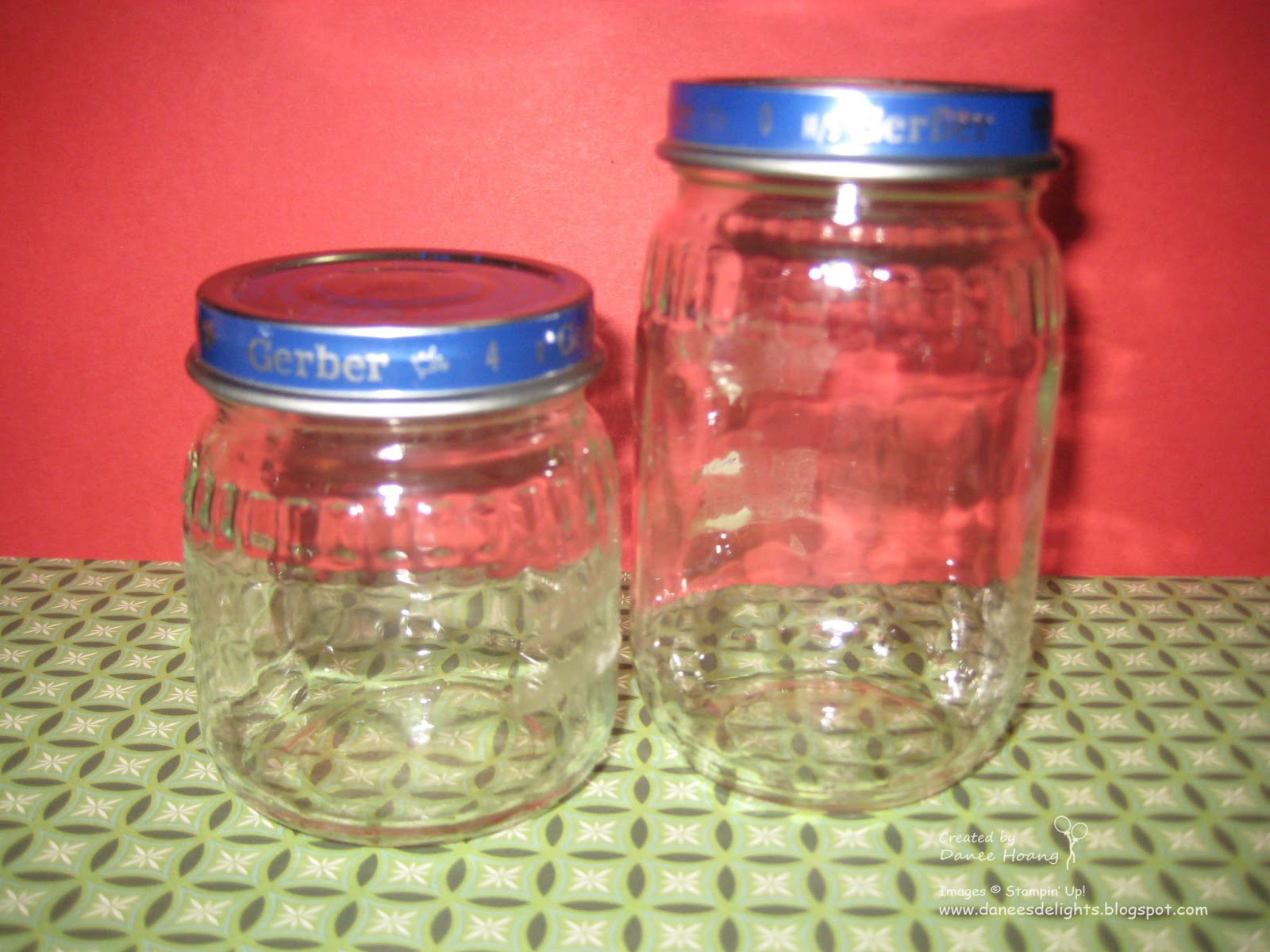 Danee's Stampin' Delights Upcycled Baby Food Jars