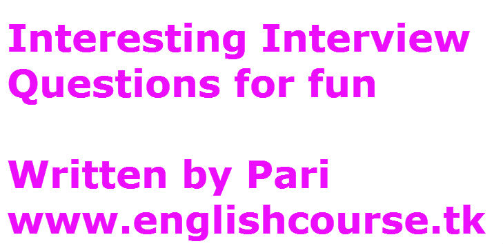 fun interview questions