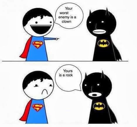 Superman & Batman Funny Photo