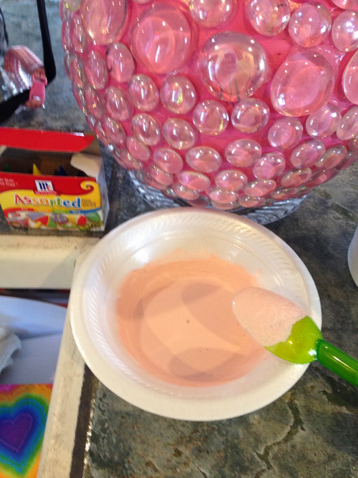 Lemon, Bean and Things Bowling Ball Turned into a Garden Gazing Ball