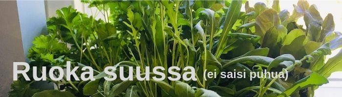 Ruoka suussa (ei saisi puhua)