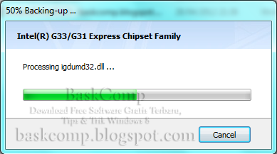 Proses backup sedang berlangsung