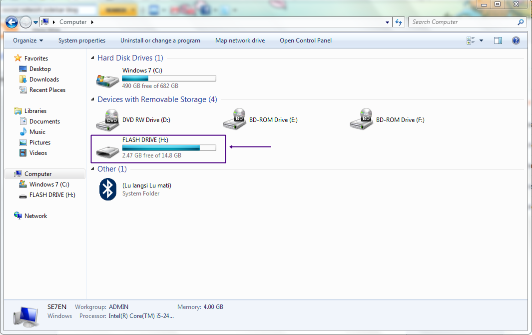 Autorun.inf commands picture