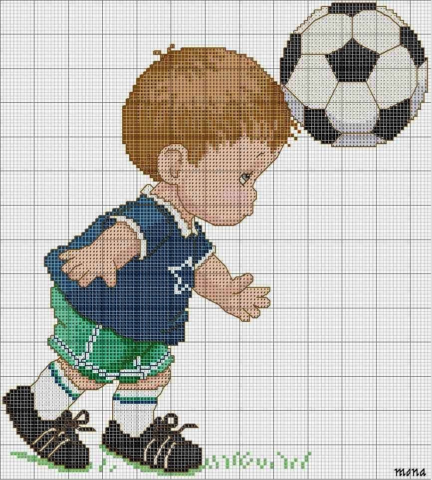 Bola De Futebol Em Ponto Cruz Agulhas pra que te quero: Ponto Cruz - Graficos tema Futebol