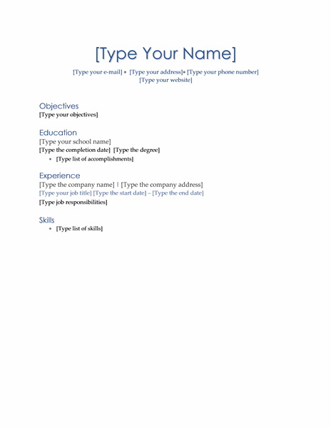 microsoft office 365 sample resume templates  resume  executive theme  word