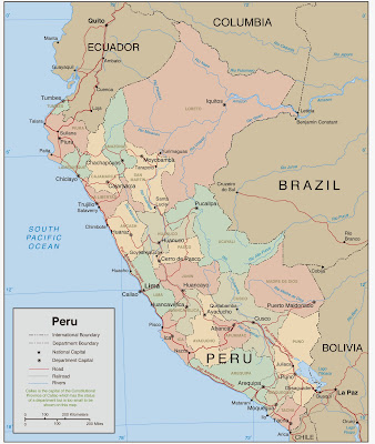 Mapa politico Peru