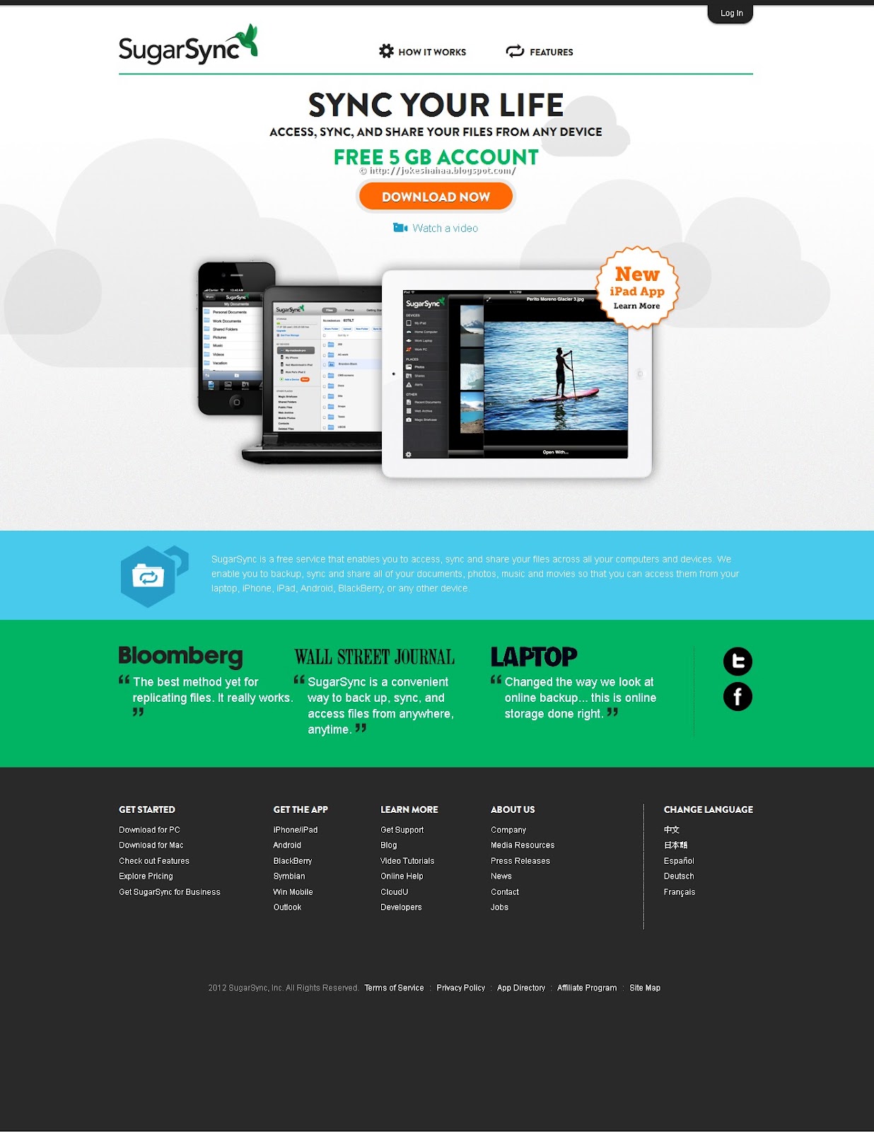 SugarSync Website SugarSync Website