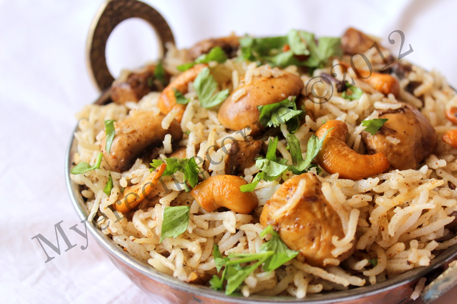 Mye's Kitchen Mushroom Cashew Pulao/ Kumbh Kaju Pulav