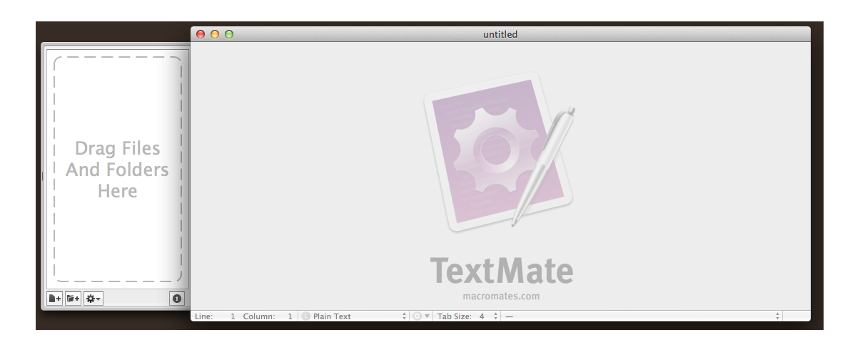 how to get textmate window on left side