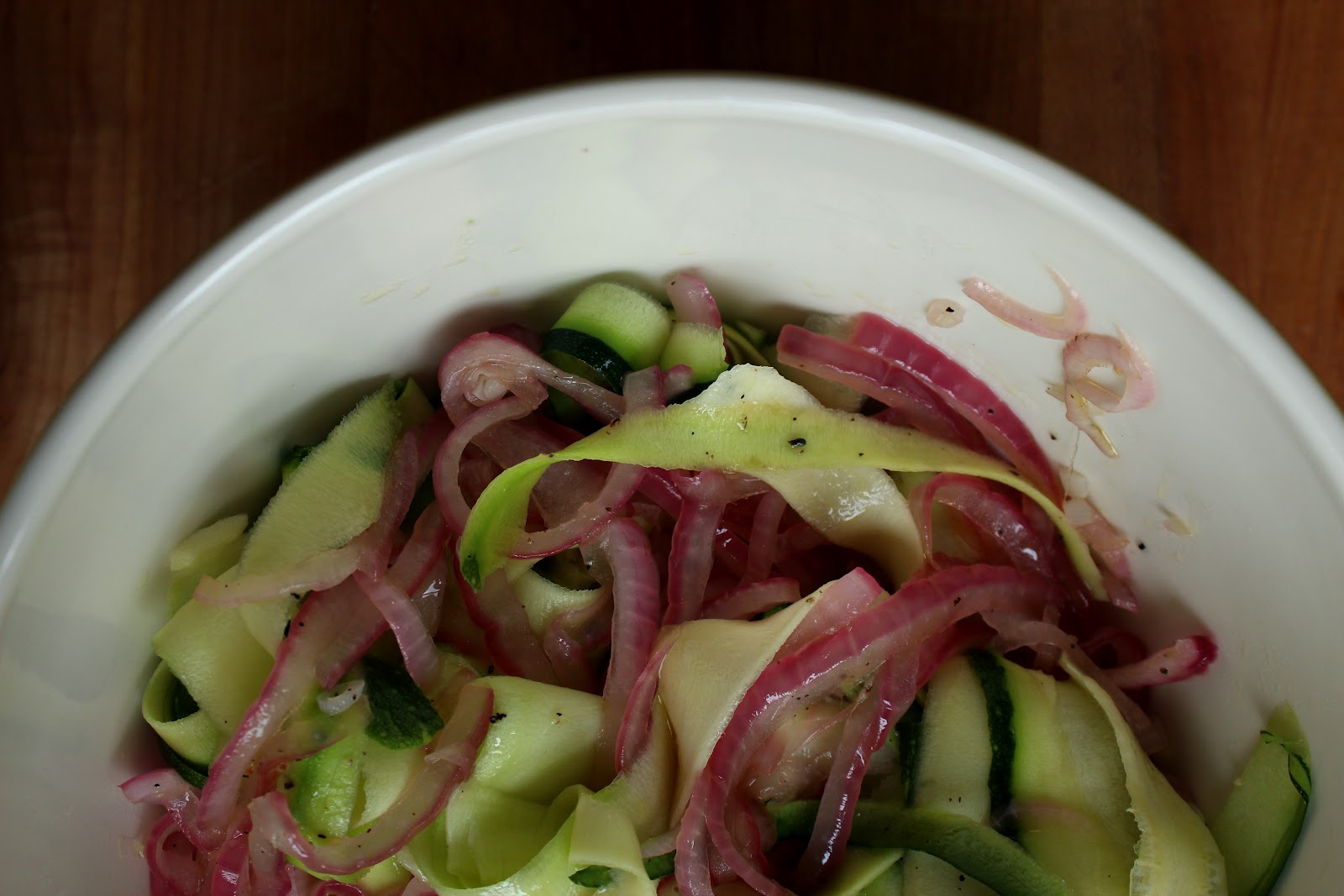 Carey On Lovely Pickled Zucchini Ribbon Salad