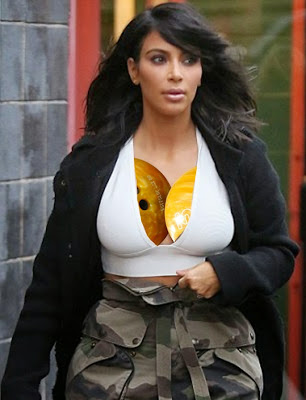 Kim Kardashian fake boobs cleavage funny
