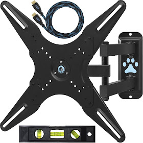 Tv Mounts Cheetah Mounts Alamlb Articulating Arm 20 Extension Tv Wall Mount Bracket For 23 55 Inch Lcd Led And Plasma Flat Screen Tvs Up To Vesa 400x400 And 66lbs With Full Ballhead