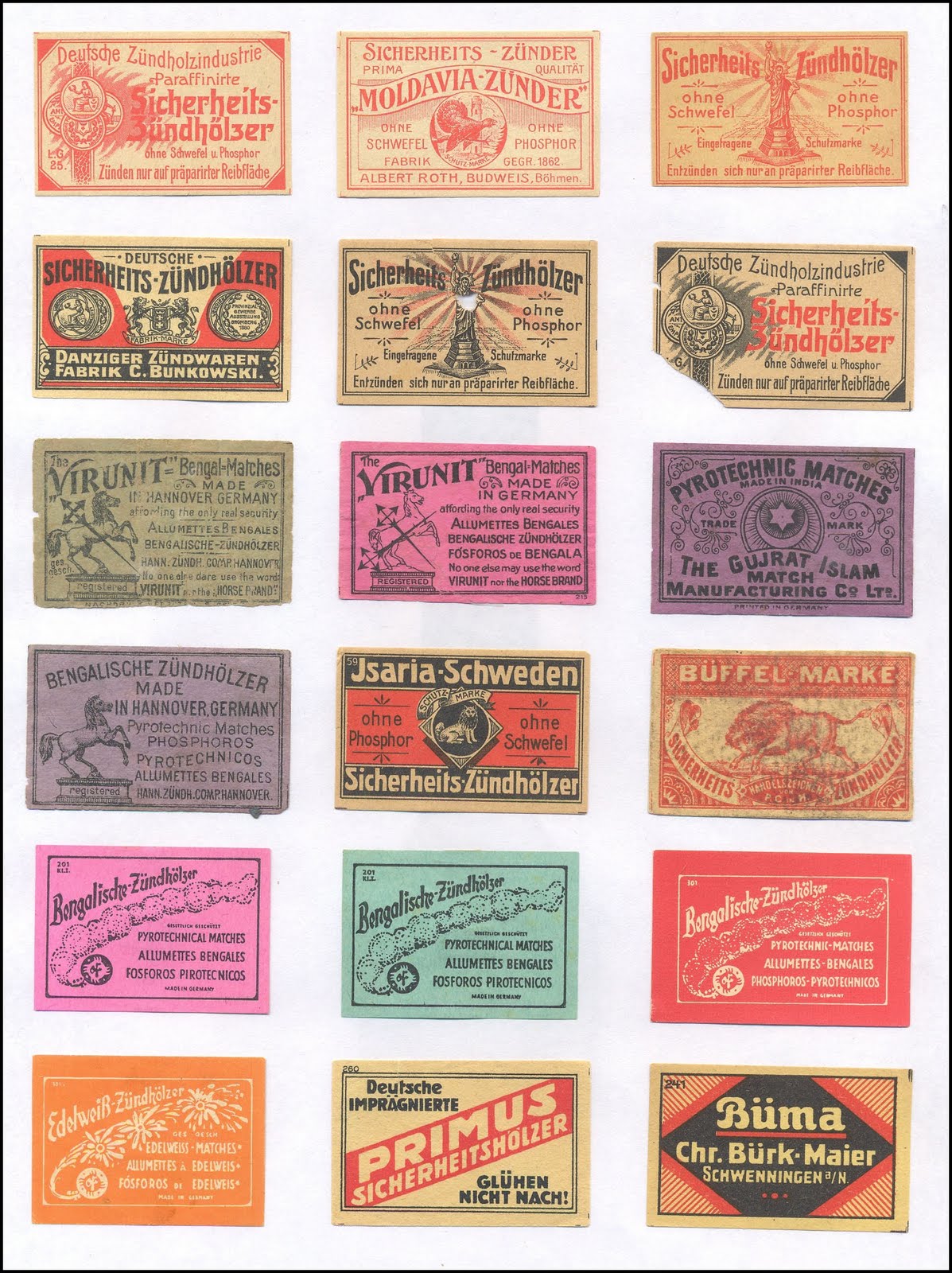 The World Of Matchboxes, Matchbooks & Matchbox Labels My Collection Germany Matchbox Labels
