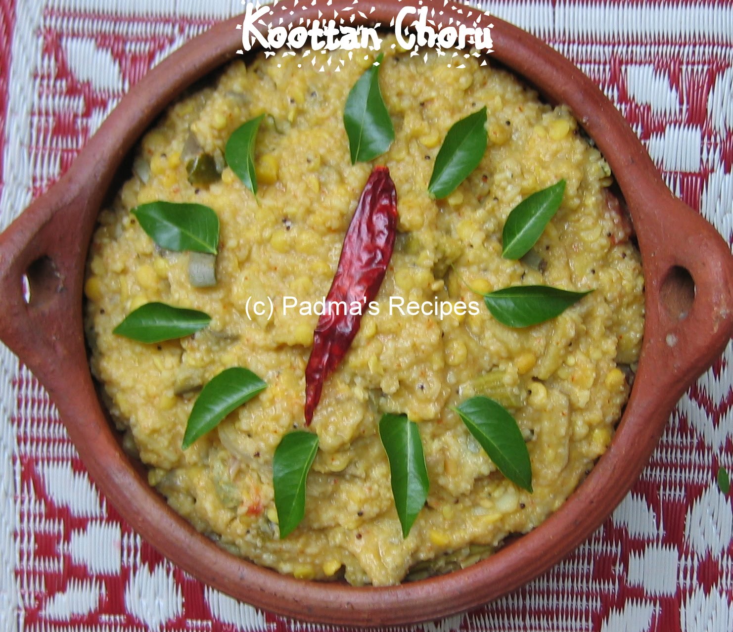 Padma's Recipes KOOTTAN CHORU Mixed Vegetable Lentil Rice