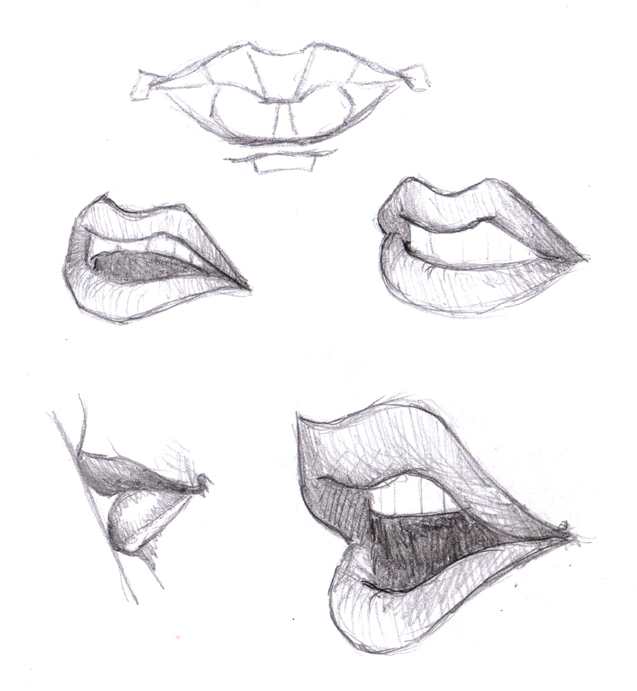 New Draw Mouth Sketch with simple drawing