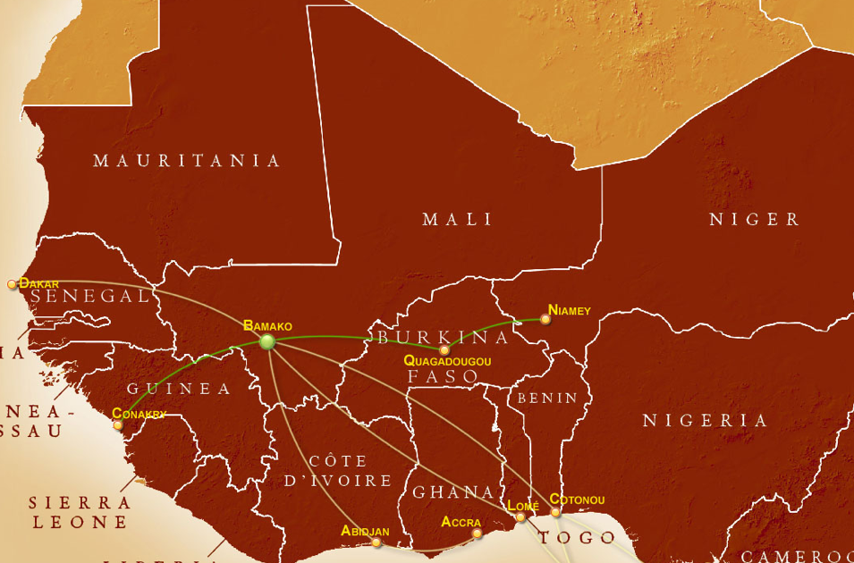 The Timetablist Air Mali Network, c.2009