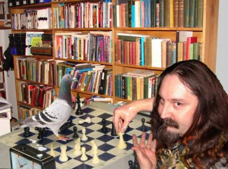Debater com algumasua pessoas é como jogar xadrez com um pombo