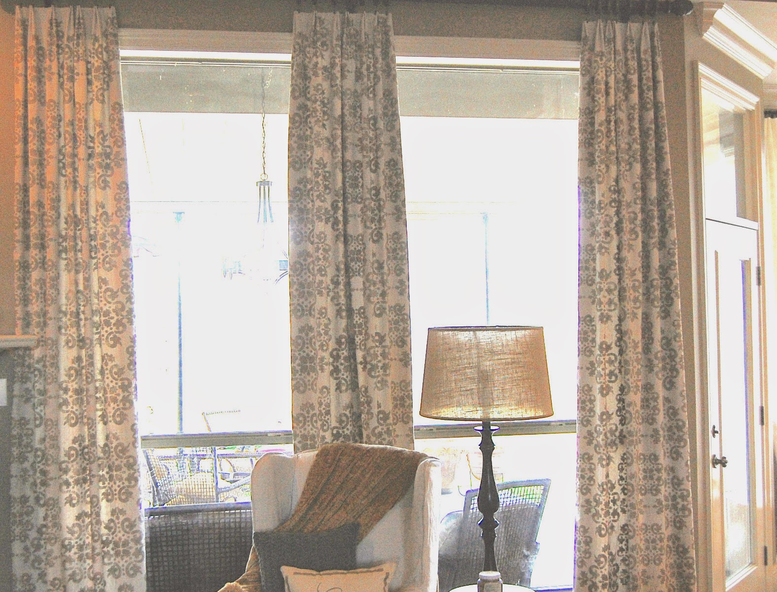 Lemons to Lovelys Easy No Sew Drop Cloth Curtains WITH PLEATS!