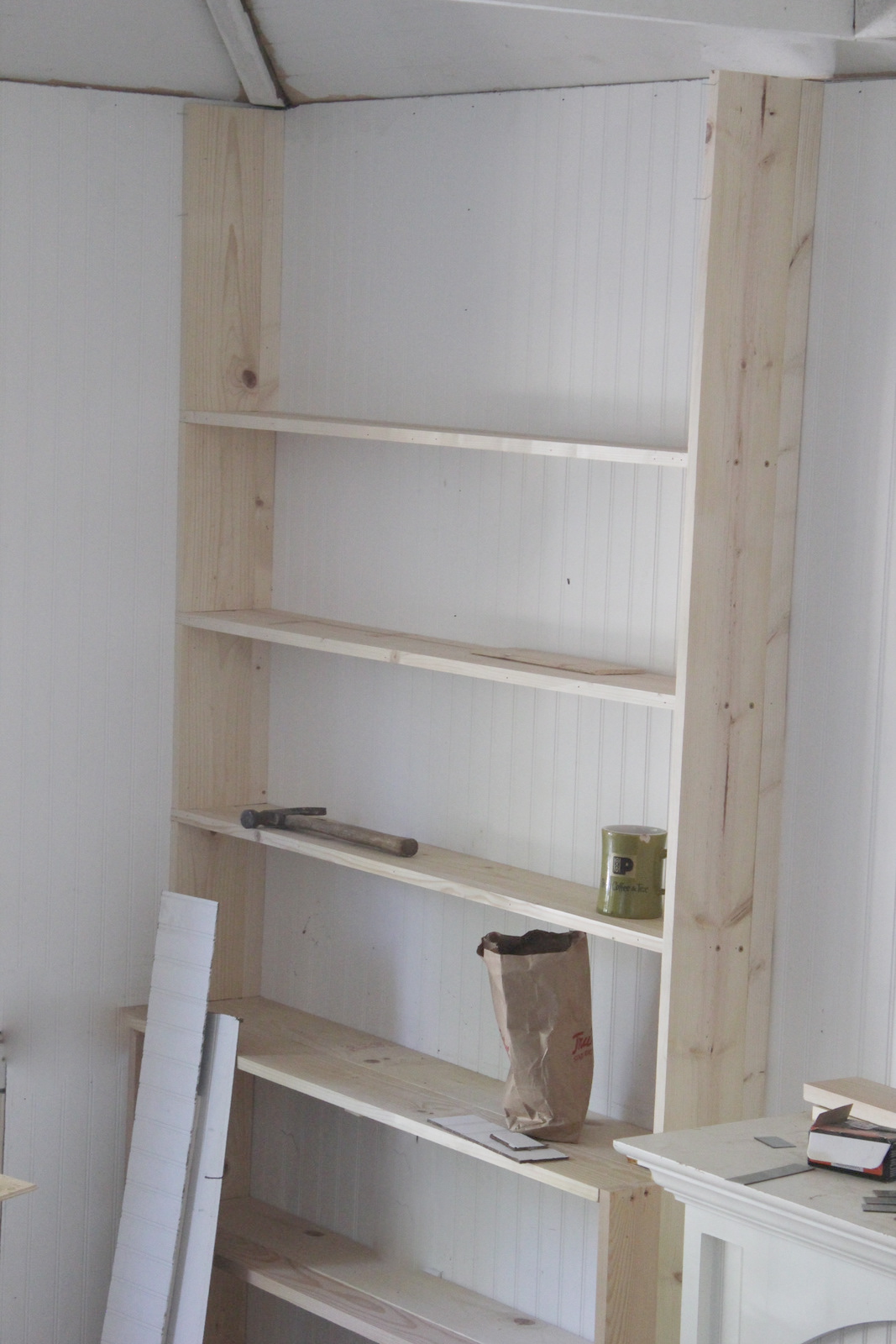 built in bookshelves plans around fireplace