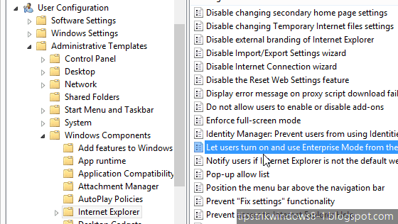 Cara Mengaktifkan Enterprise Mode pada Internet Explorer 11 10