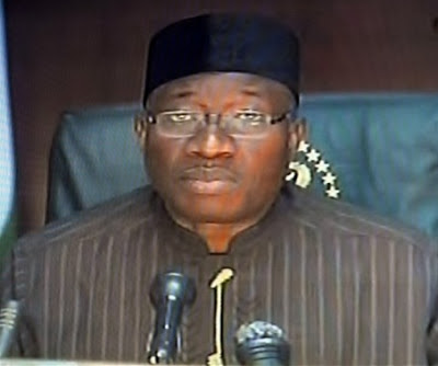 goodluck jonathan of nigeria,state of emegency,emegency rule,presidential broadcast