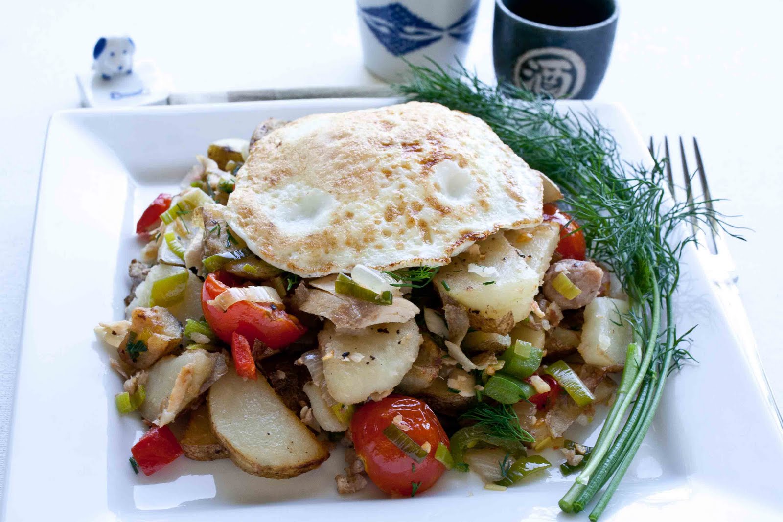 FOODjimoto Trout Hash with Leeks & Dill