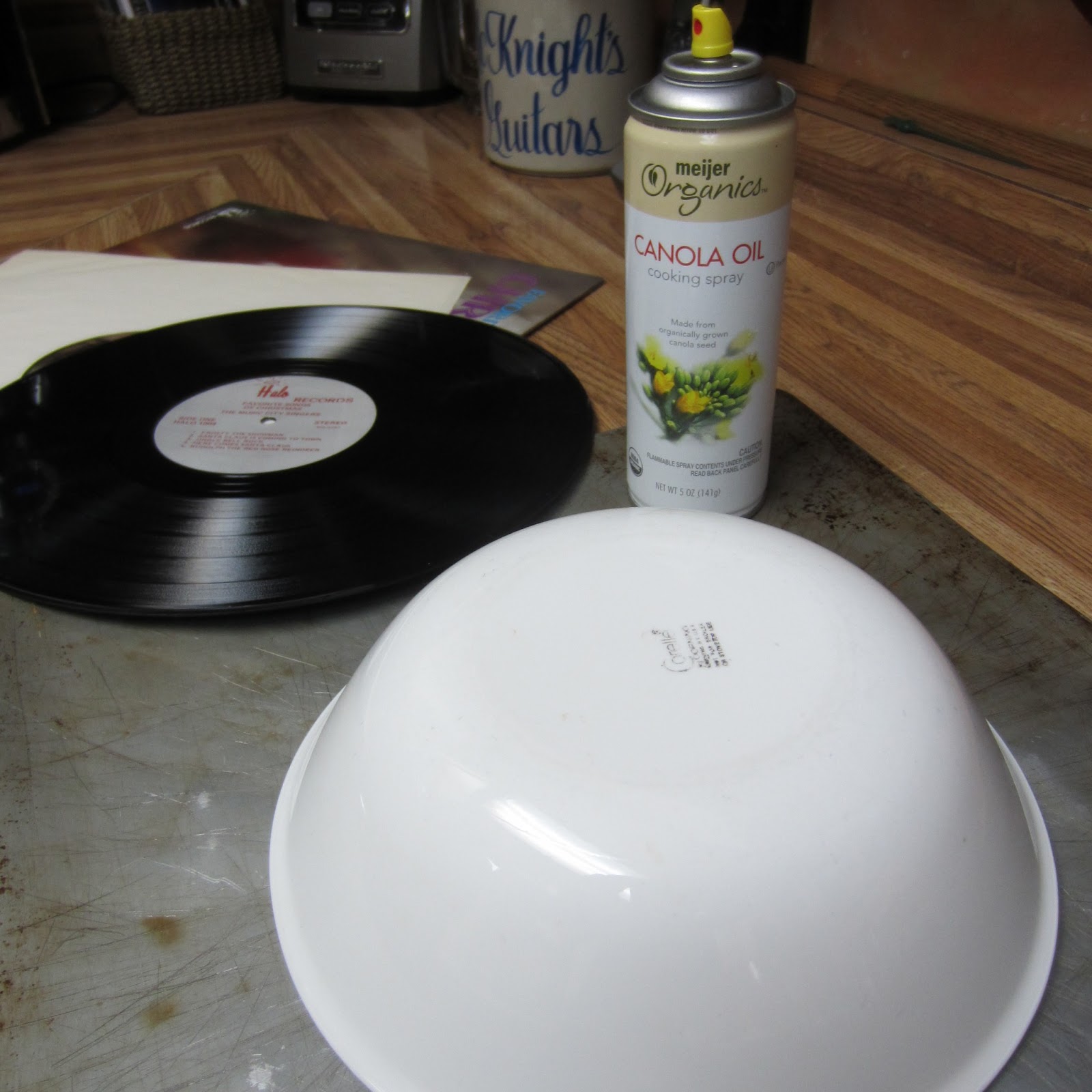 Not Afraid of the Snow DIY Record Bowl