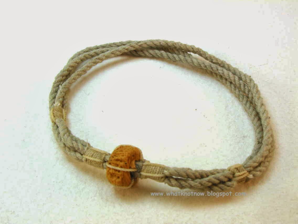 Knots and fiber bracelets tangled bead grey rope bracelet 3114
