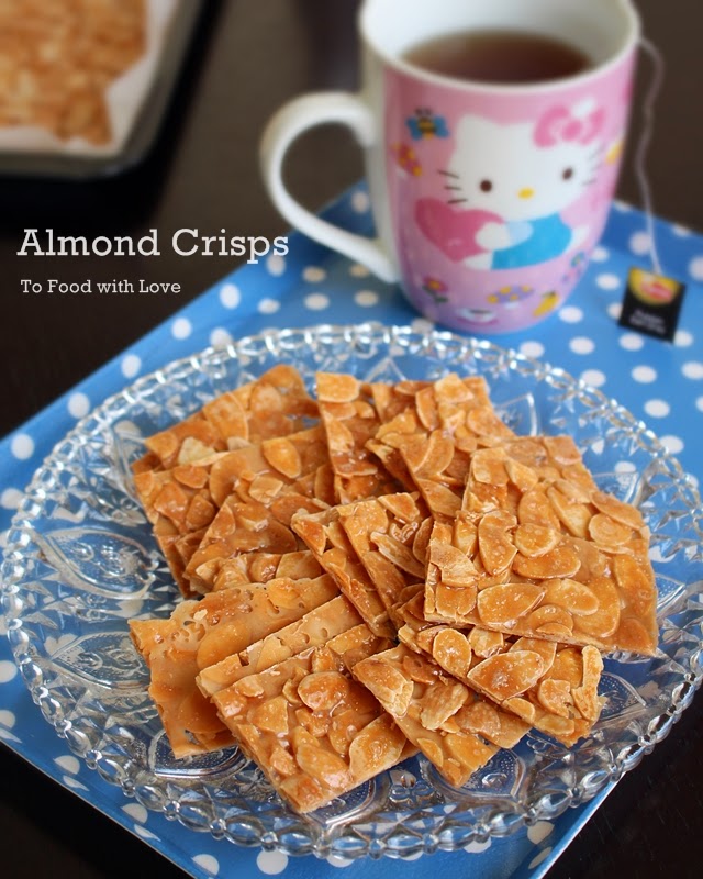 To Food with Love Almond Crisps (Almond Brittle)