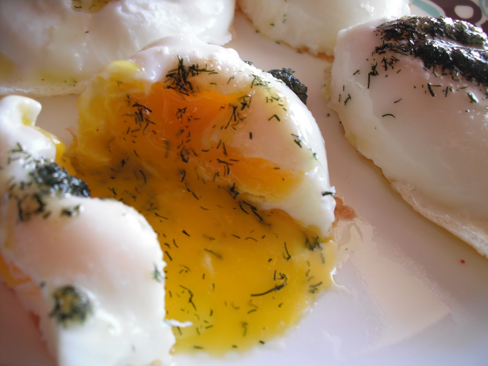 Carb Tripper poached eggs and dill butter