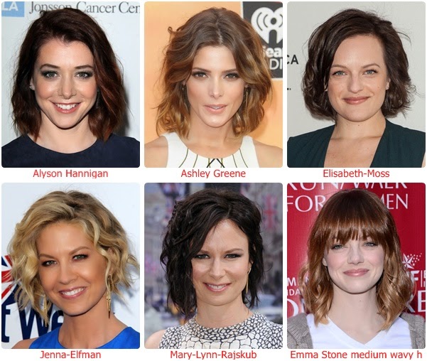 Celebrity Medium wavy hairstyles inspiration Celebrity Medium wavy hairstyles