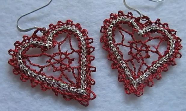 How to machine embroider lace earrings  the beading gems journal