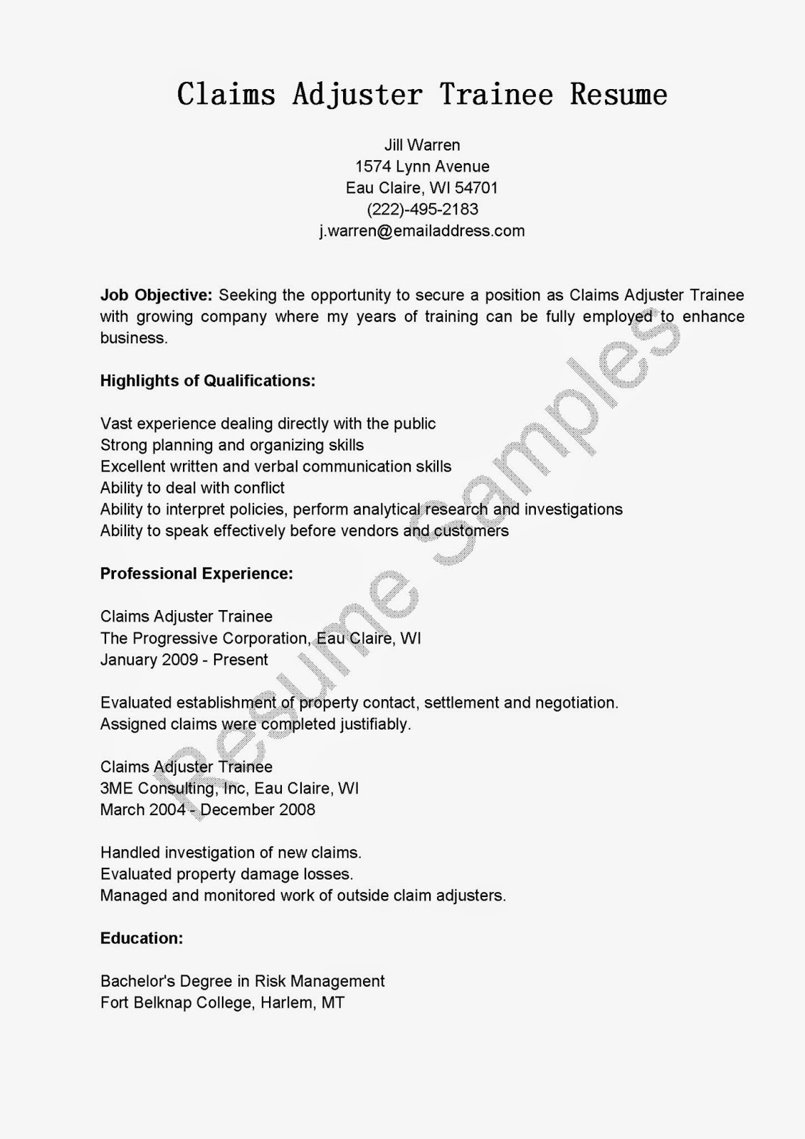 resume cover letter for insurance claims adjuster resume cover letter for insurance claims adjuster