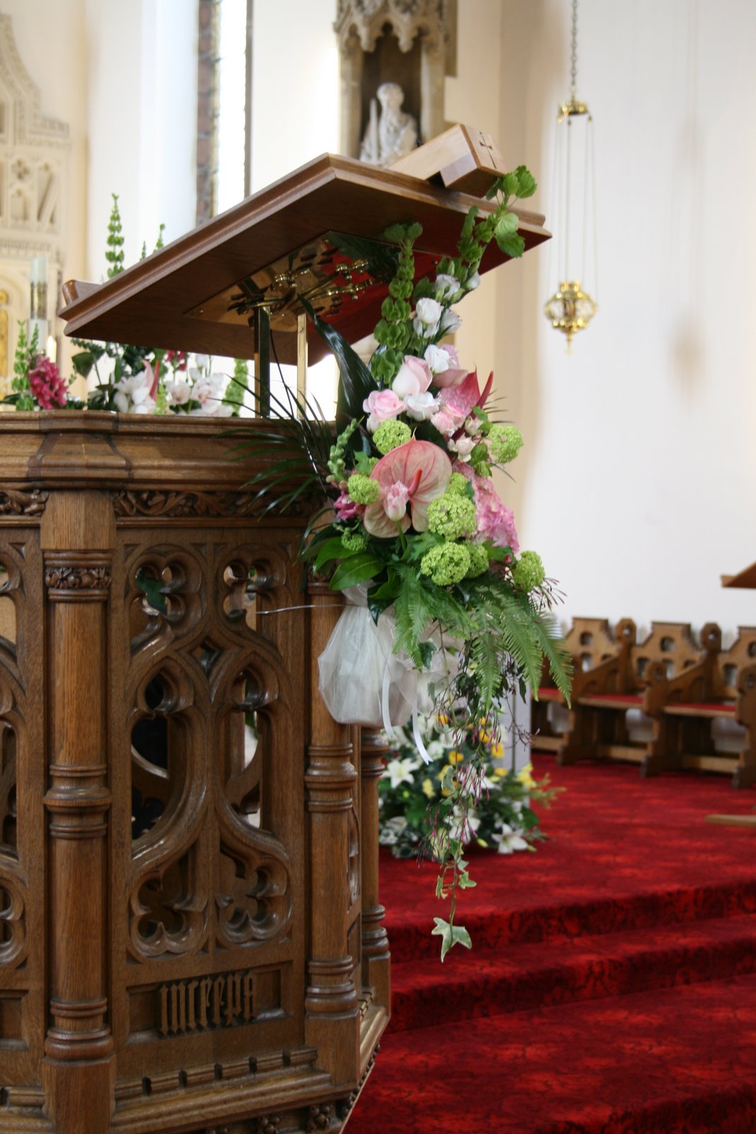 Flower Design Wedding Ceremony Styling Pulpit Dressing