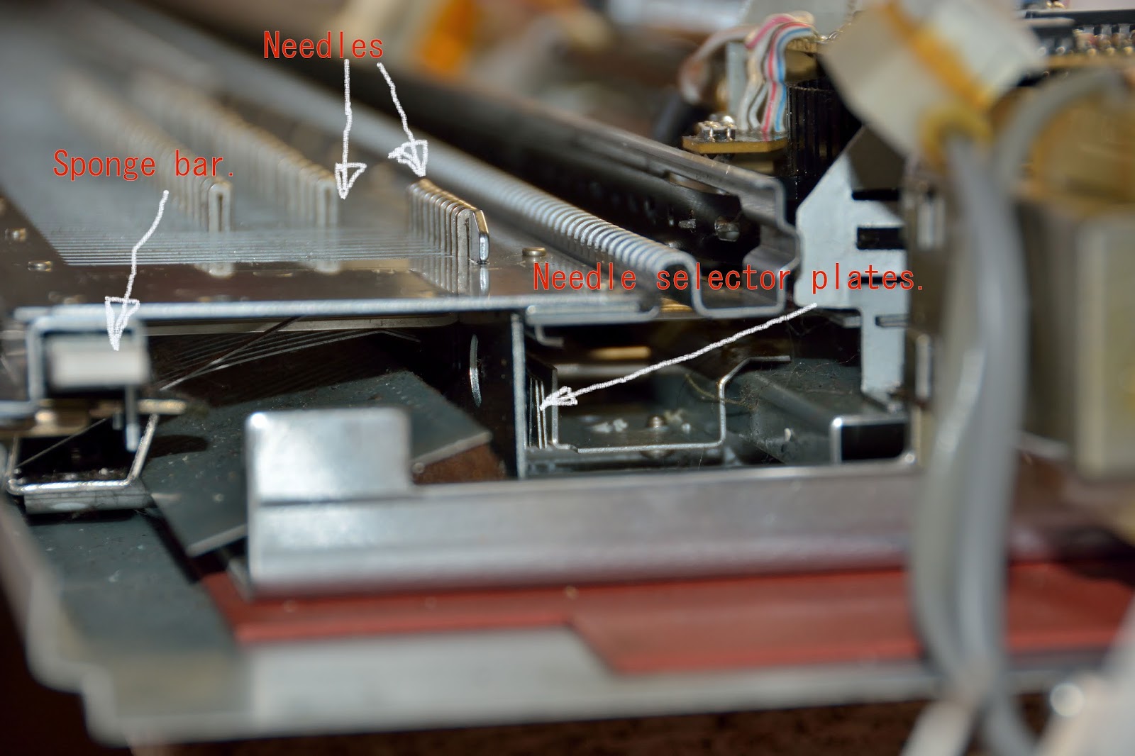 Sirpete's Pic's Brother KH950i knitting machine...........needle