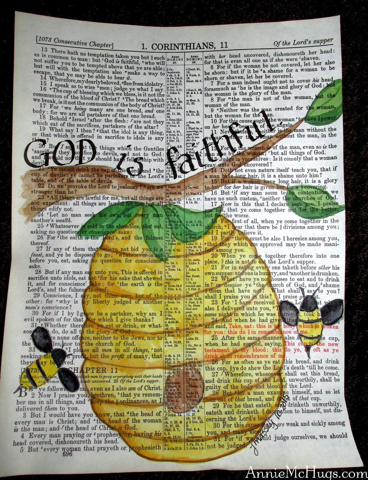 Annie Coffee Table Bible Painting