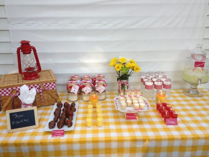 Docerela Creations Acrylic Stamps Bridal Luncheon Picnic Style