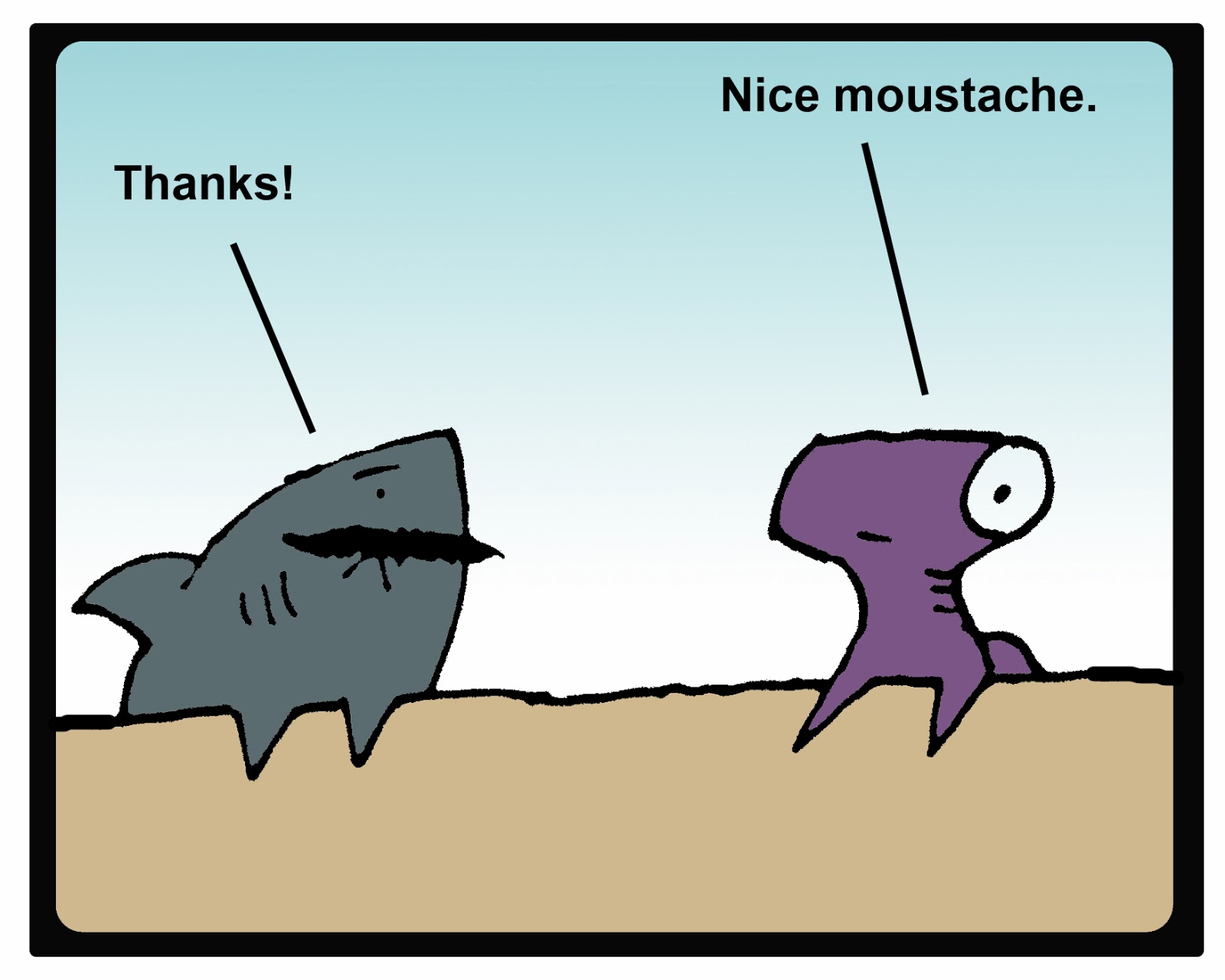 Shark Safety Training Show Moustache