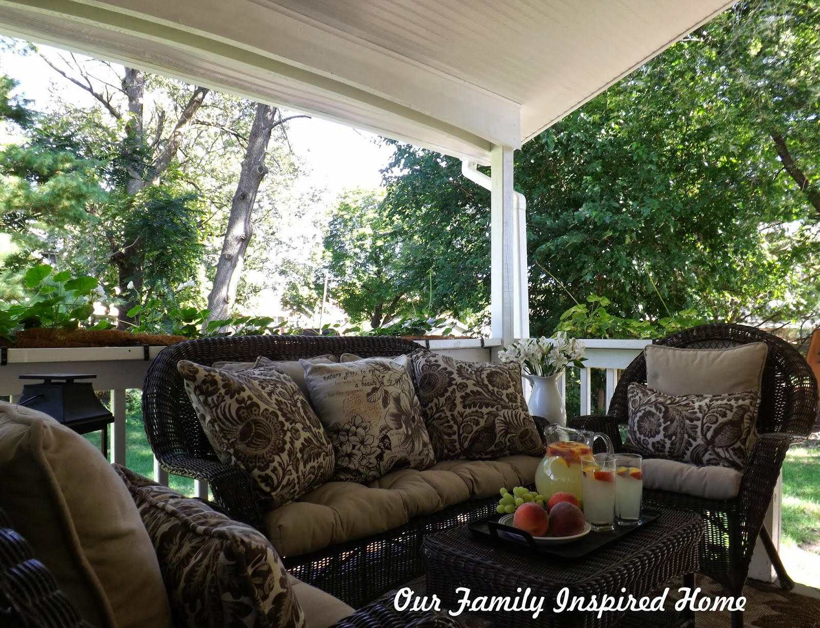 Our Family Inspired Home Side Porch Furniture