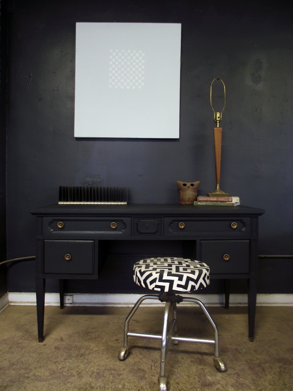 Vintage Ground Vintage Deep Charcoal Gray Desk