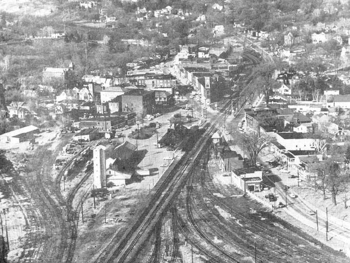 Old Pictures of Columbia County NY Aerial View showing Train Tracks