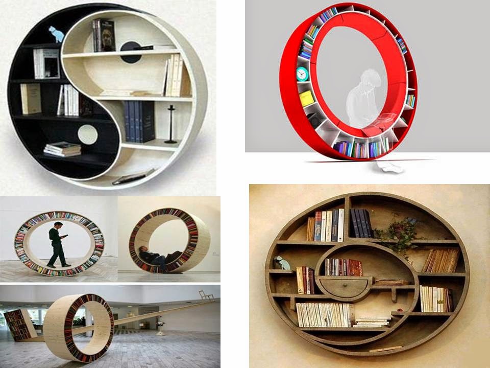 15 Circular Bookshelf Design For Personal Library