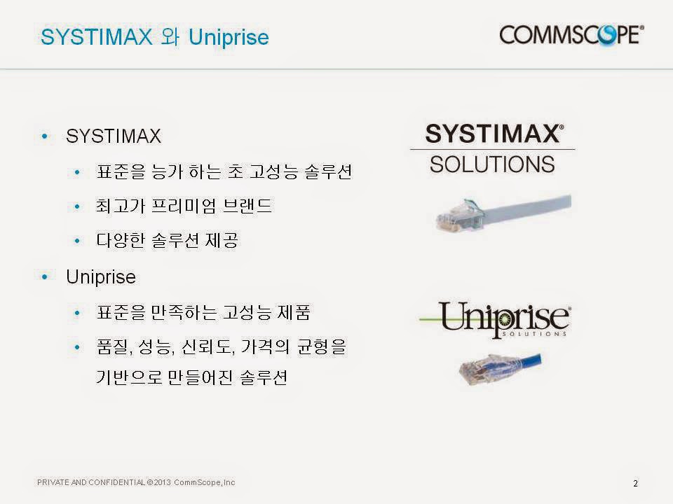 CommScope - Uniprise 콤스코프 유니프라이즈 솔루션 소개 CommScope - Uniprise 콤스코프 유니프라이즈 솔루션 소개