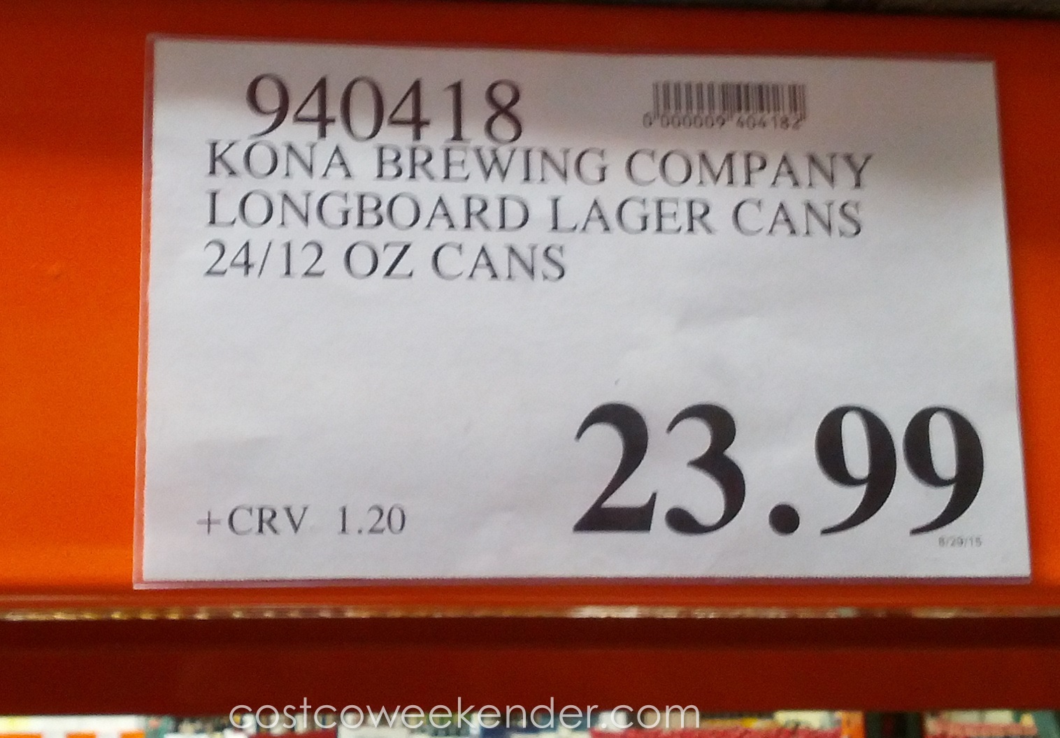 Kona Brewing Company Longboard Island Lager Beer Costco Weekender