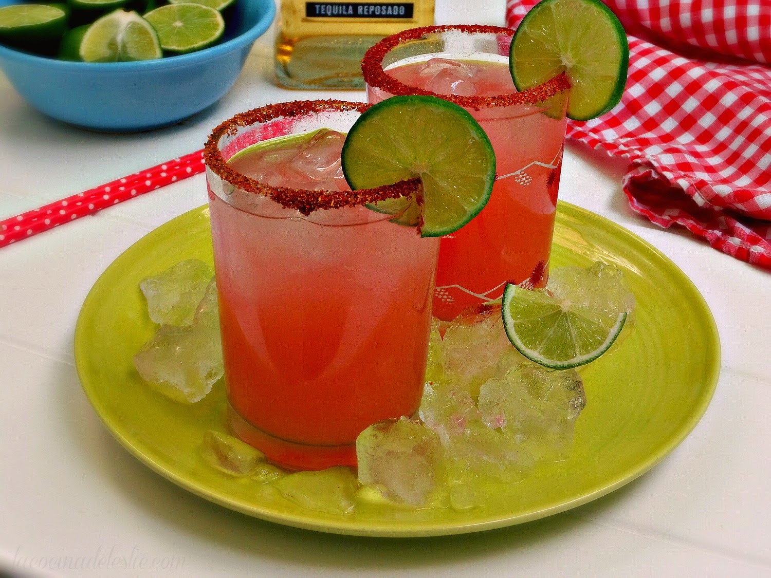 Fresh Strawberry Margarita {She Made/Ella Hace} La Cocina de Leslie