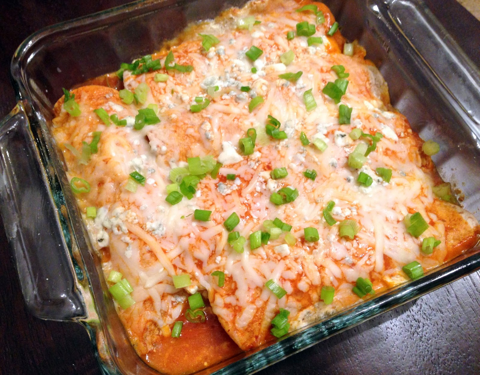 Attack of the Hungry Monster Microwave Buffalo Chicken Enchiladas for Two
