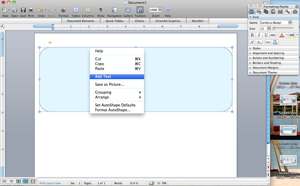 Make graphics in WORD MADE EVERYDAY