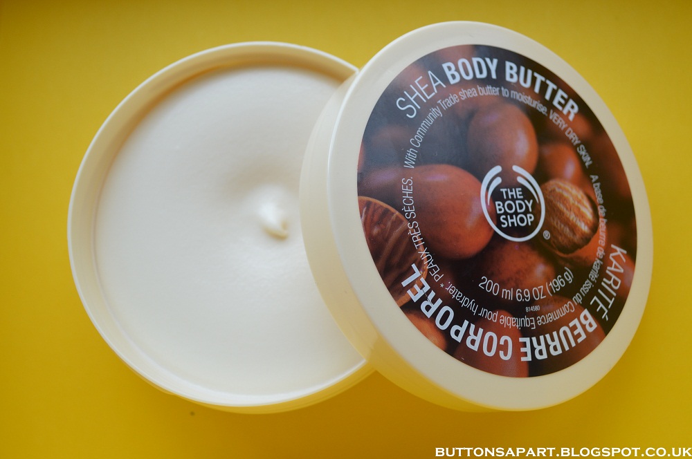Buttons Apart the body shop shea body butter review