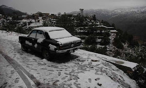 Snow Falling in Margalla Hills